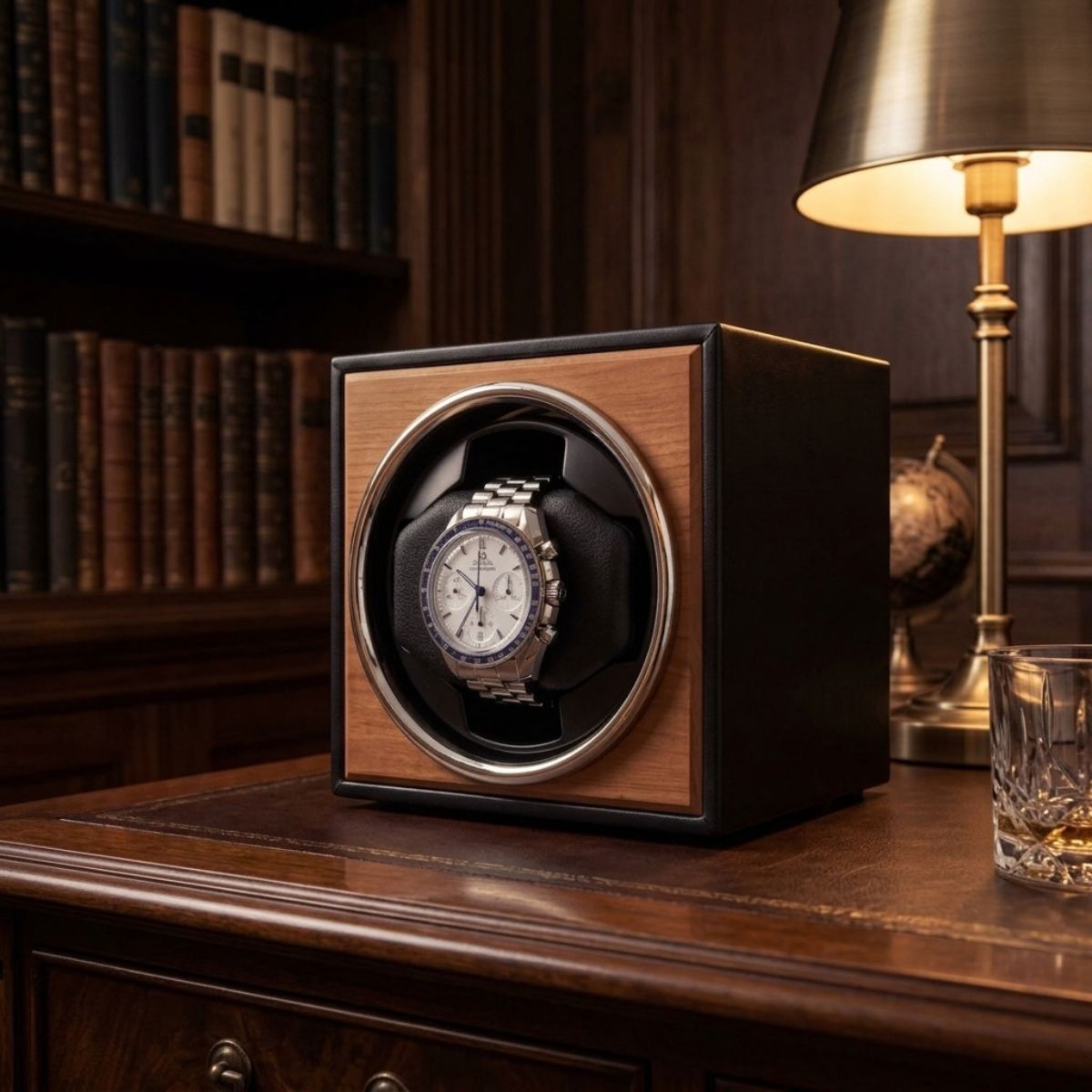 The Balmoral Cube Watch Winder Oak