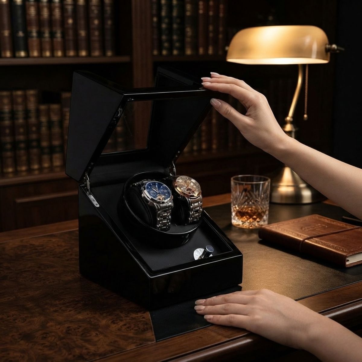 The Blackwell Double Watch Winder Angle