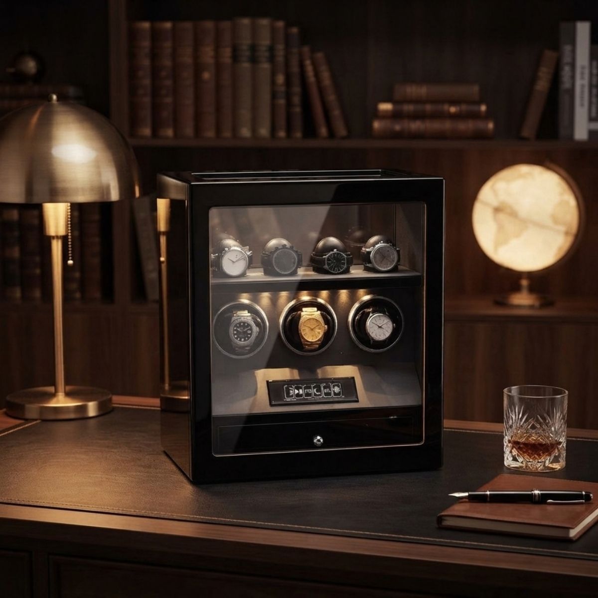 The Guardian Noir Watch Winder 3 Glass