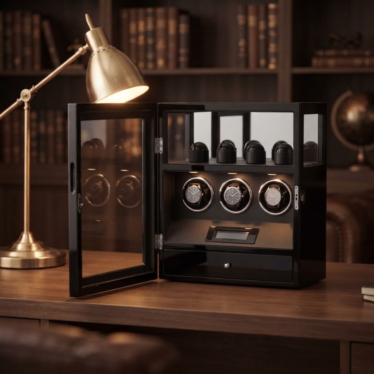 The Guardian Noir Watch Winder 3 Wood