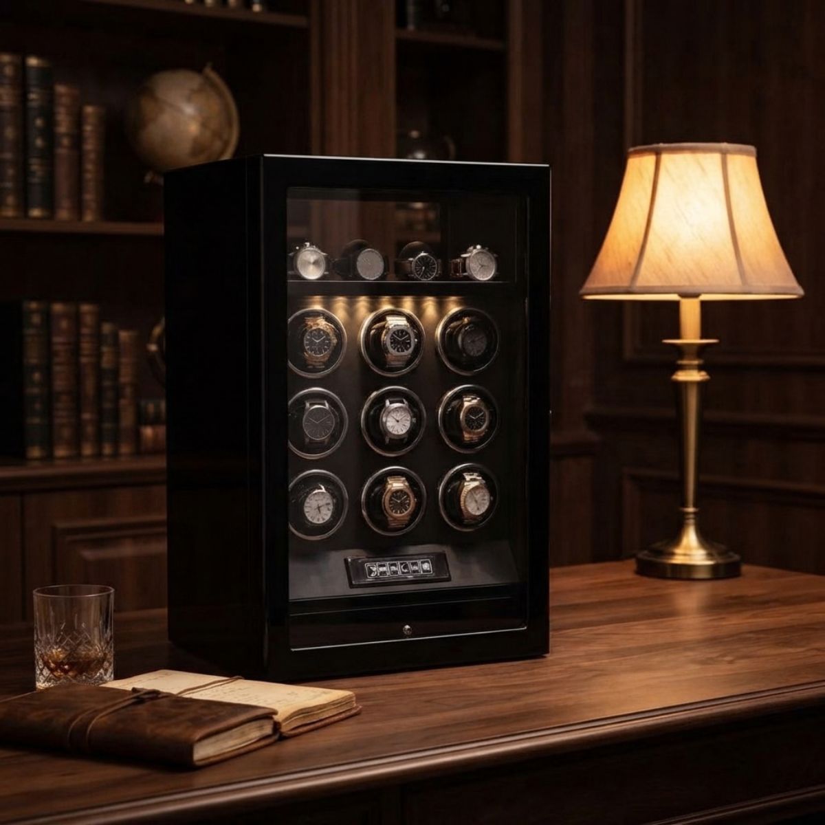 The Guardian Noir Watch Winder 9 Wood
