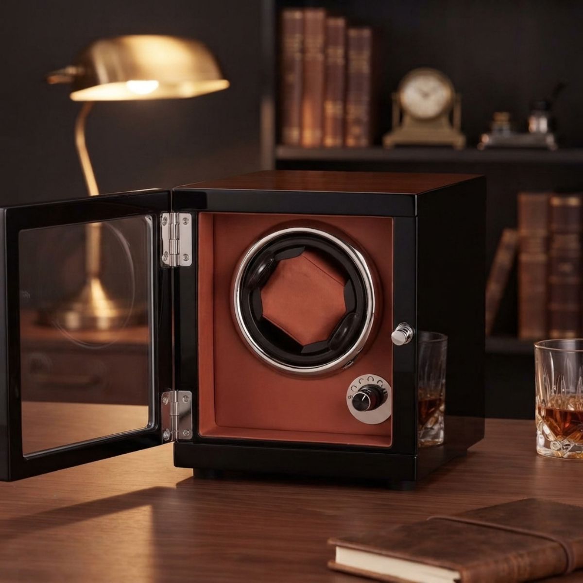 The Harrow Red Watch Winder Leather