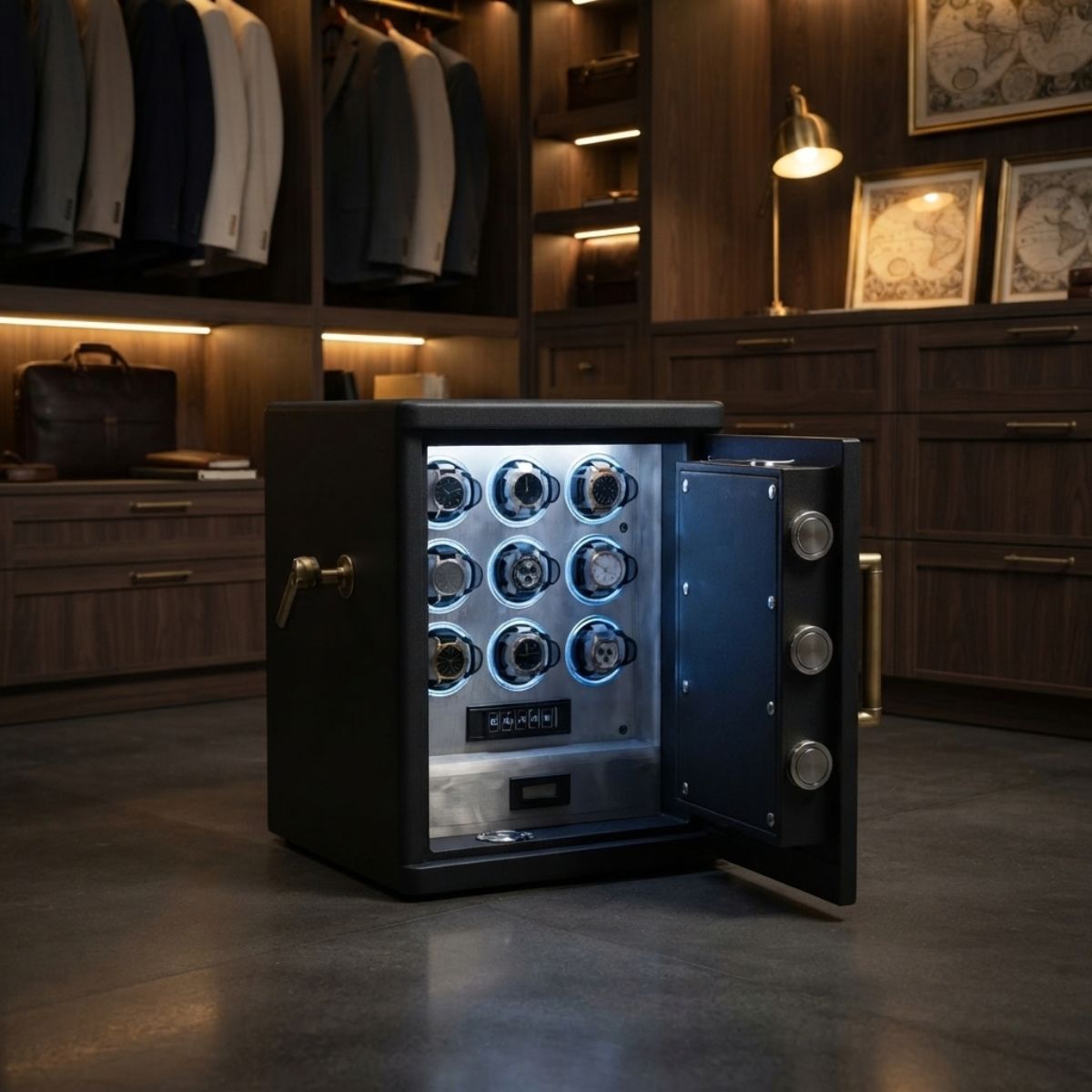 The Ironhold Marshal Watch Winder Safe Open