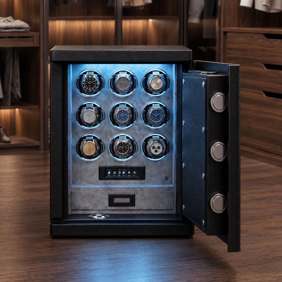 The Ironhold Marshal Watch Winder Safe Profile