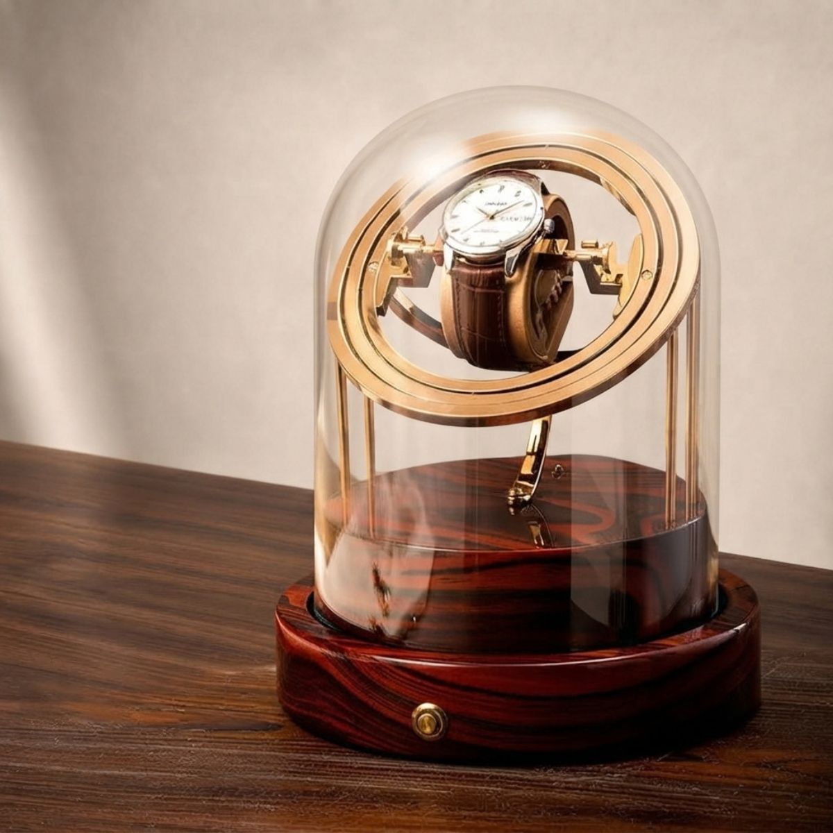 The Meridian Wood Gyroscopic Watch Winder
