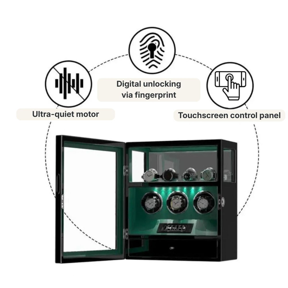 The Sentinel Green Watch Winder 3 Lacquer