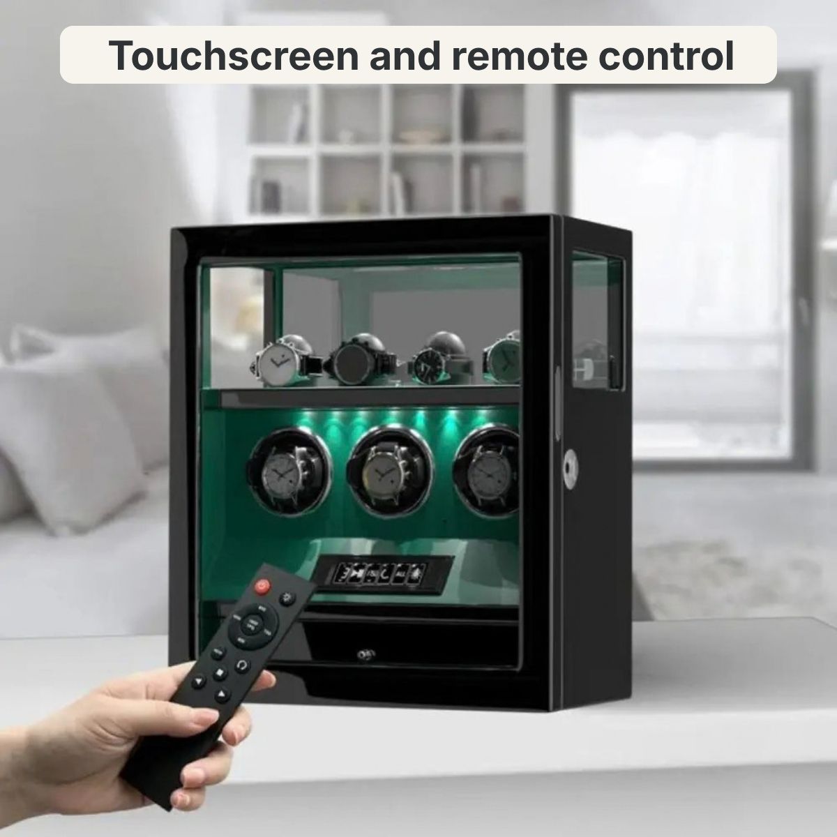 The Sentinel Green Watch Winder 3 Piano