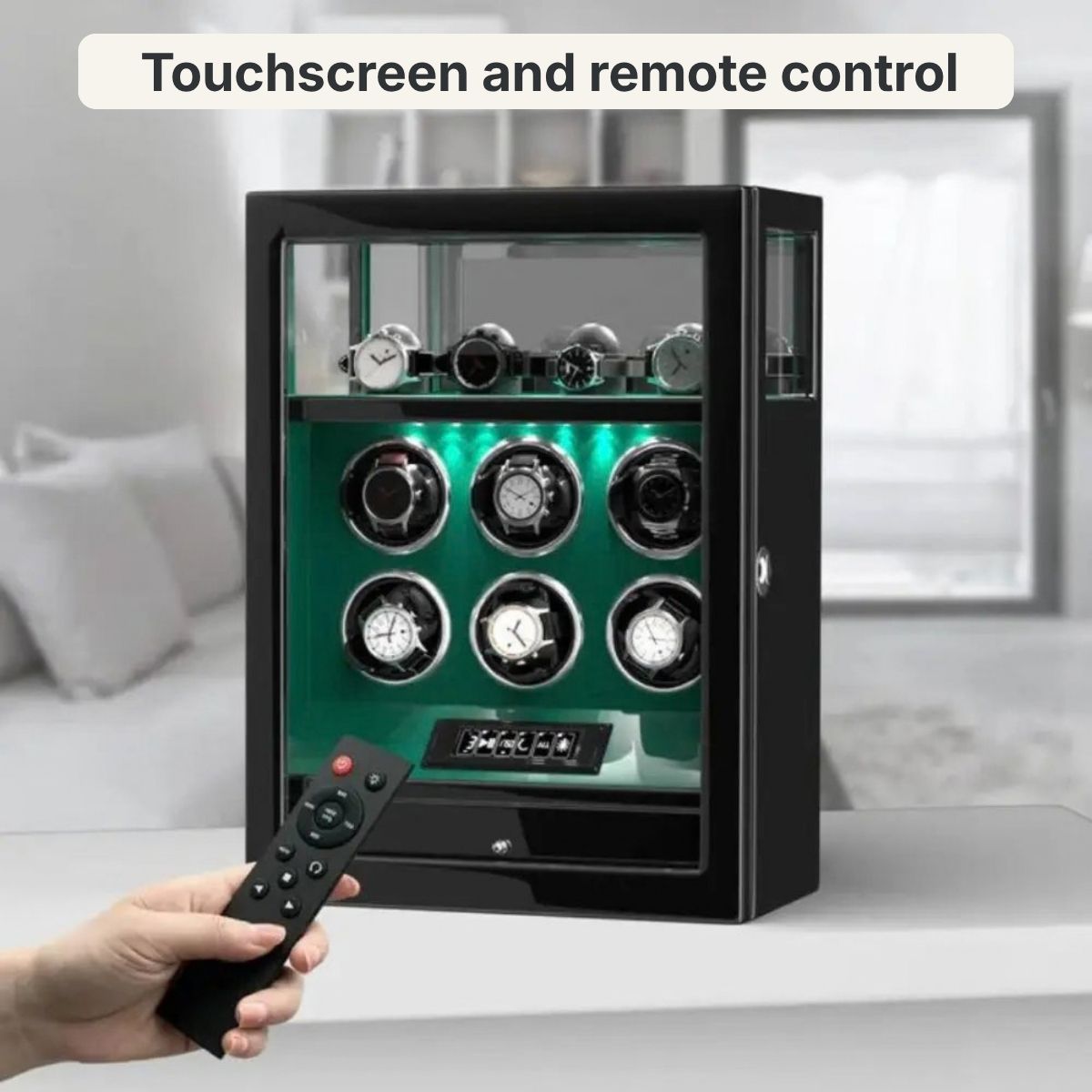 The Sentinel Green Watch Winder 6 Piano