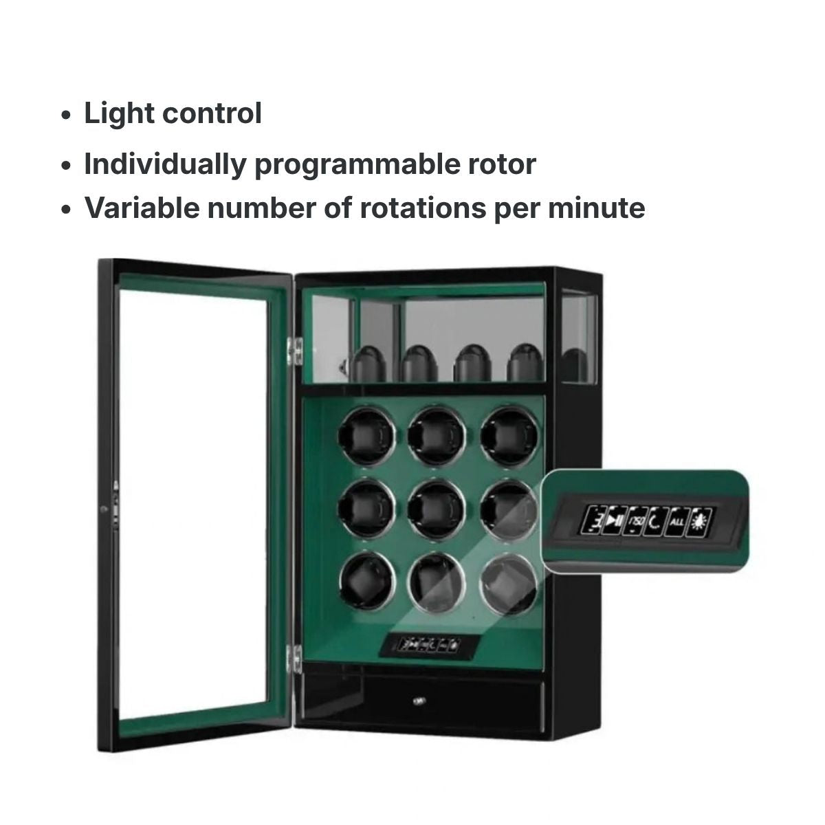 The Sentinel Green Watch Winder 9 Design
