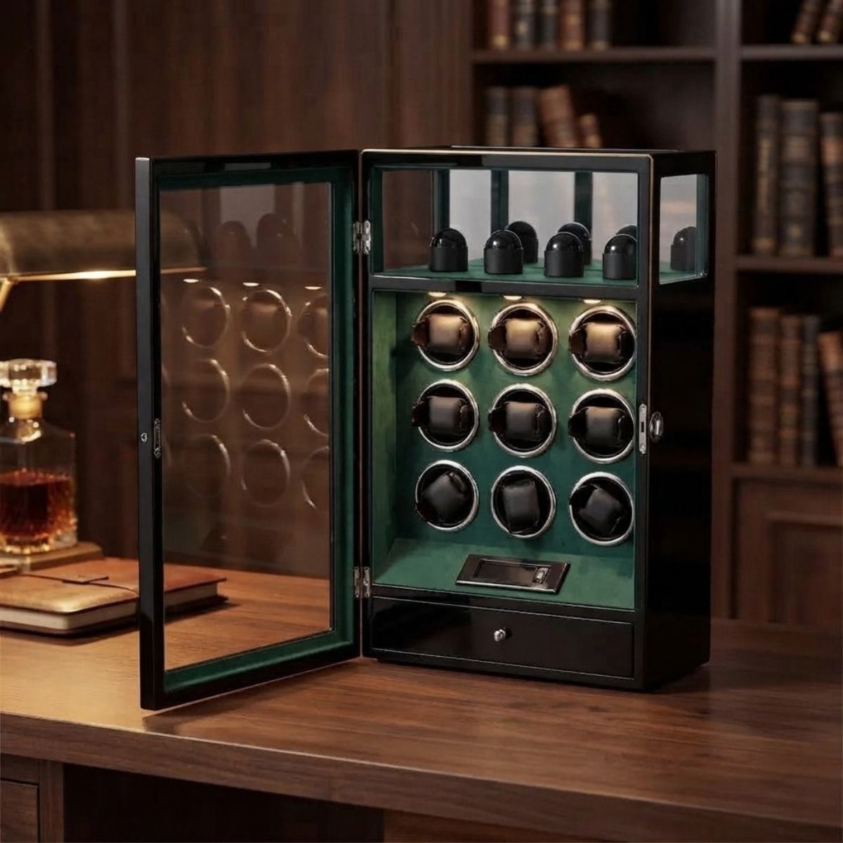 The Sentinel Green Watch Winder 9 Gloss
