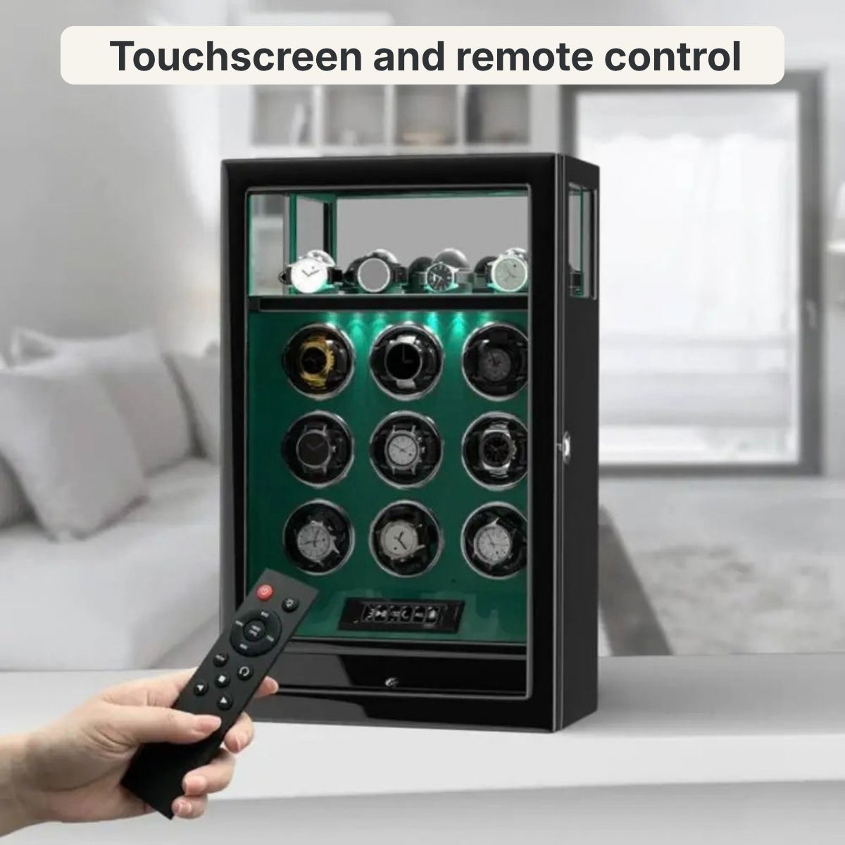 The Sentinel Green Watch Winder 9 Piano