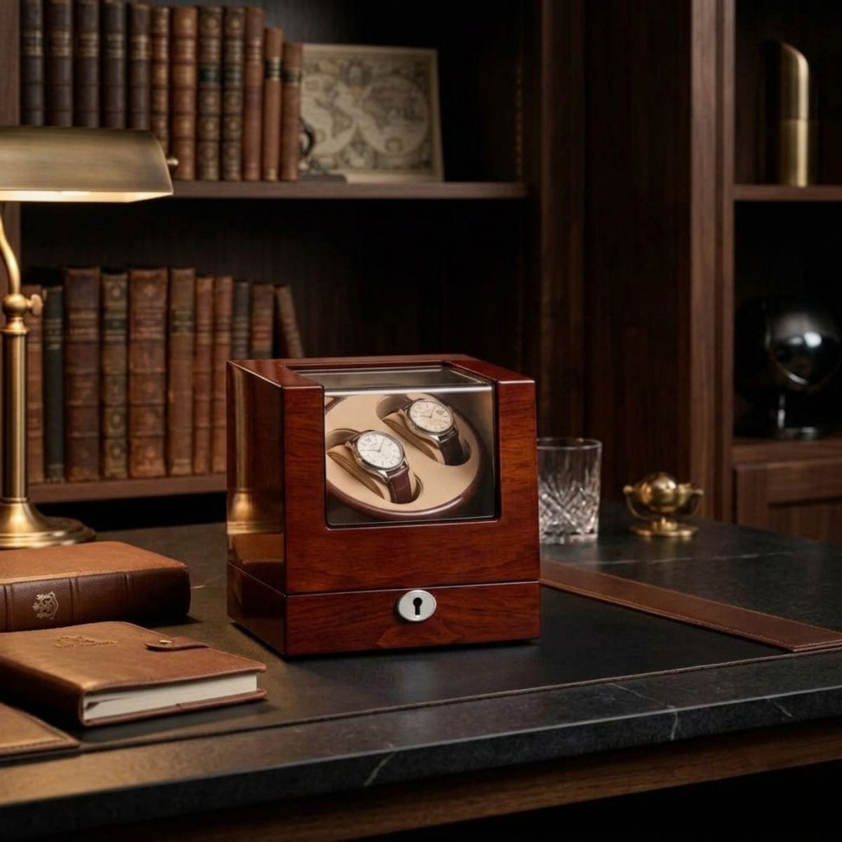 The Sherwood Double Watch Winder Detail