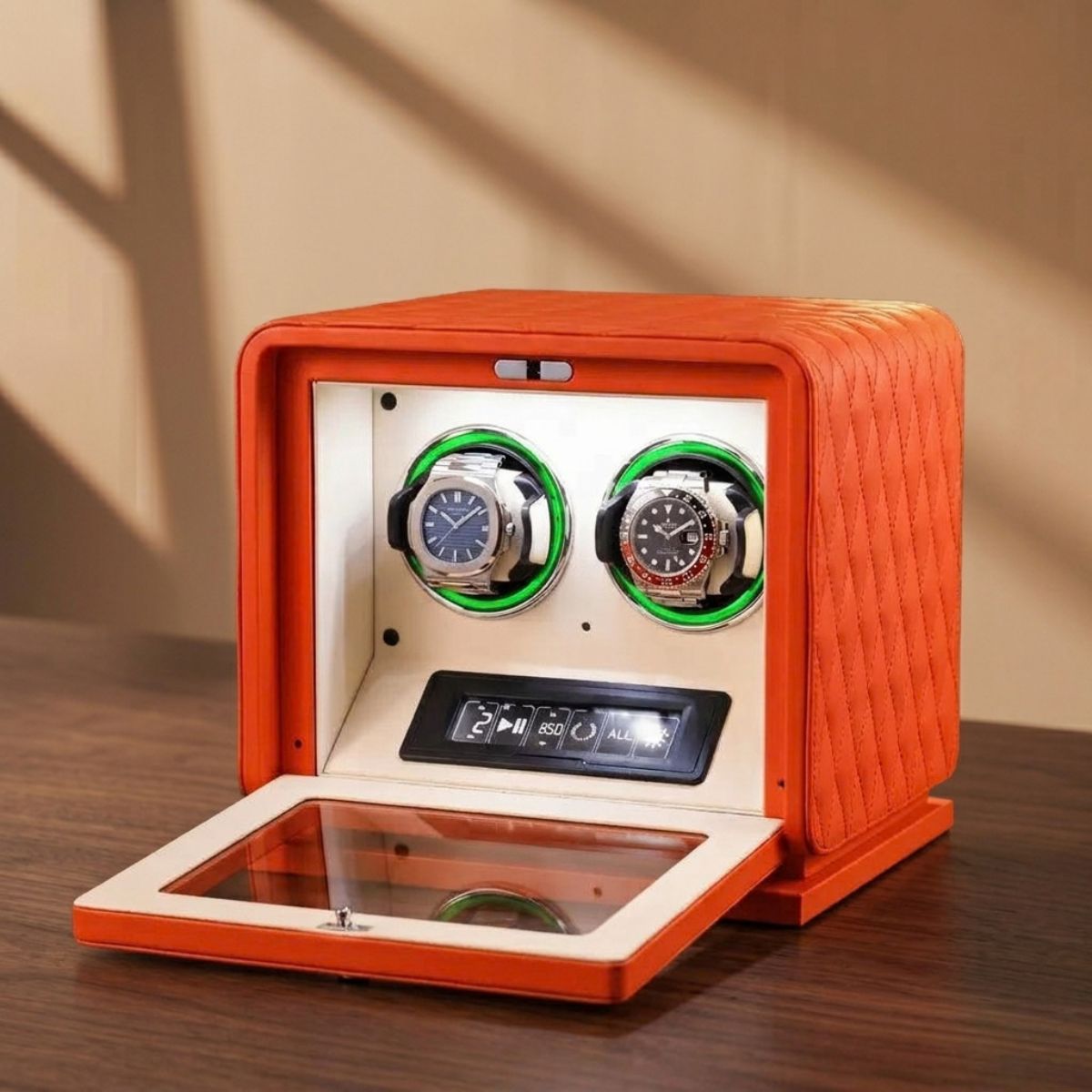The Sovereign Amber Double Watch Winder