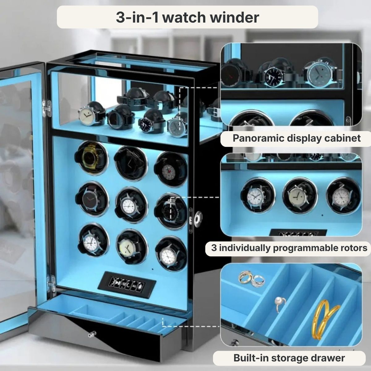 The Strongroom Watch Winder 9 Gloss
