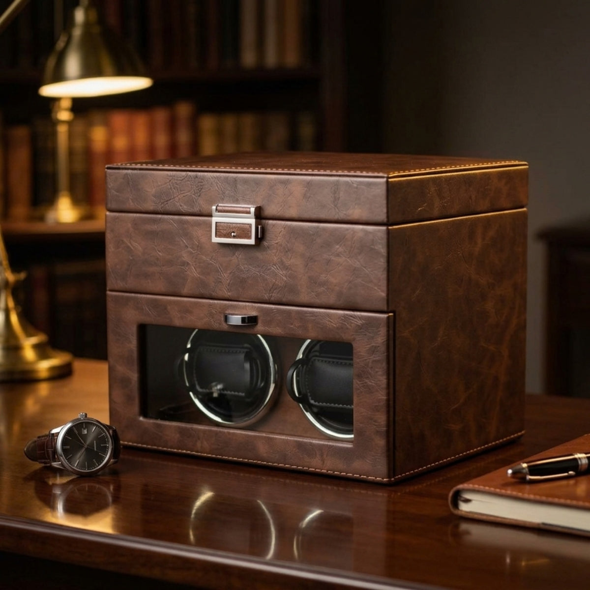 The Tanners Case Watch Winder Open