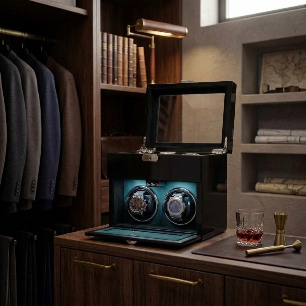 The Tanners Case Watch Winder Suede