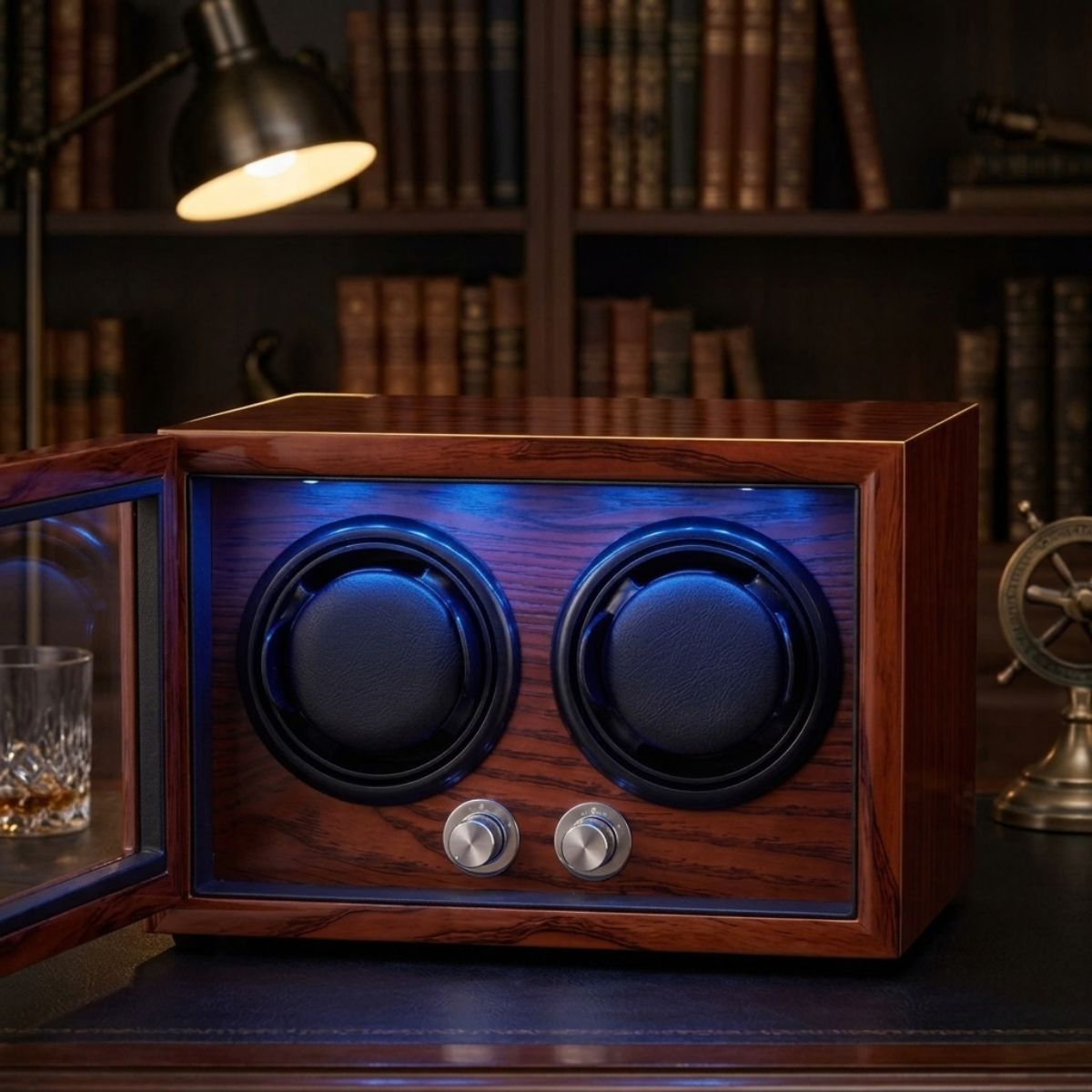 The Thornbury Oak Double Watch Winder Wood