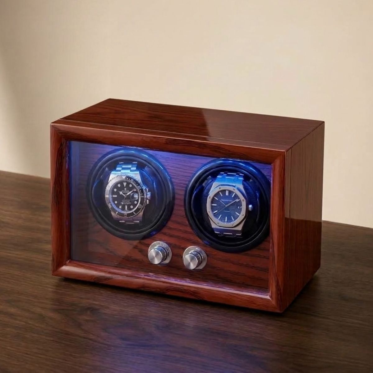 The Thornbury Oak Double Watch Winder