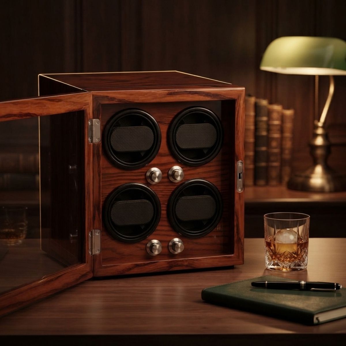 The Thornbury Oak Watch Winder 4 Wood