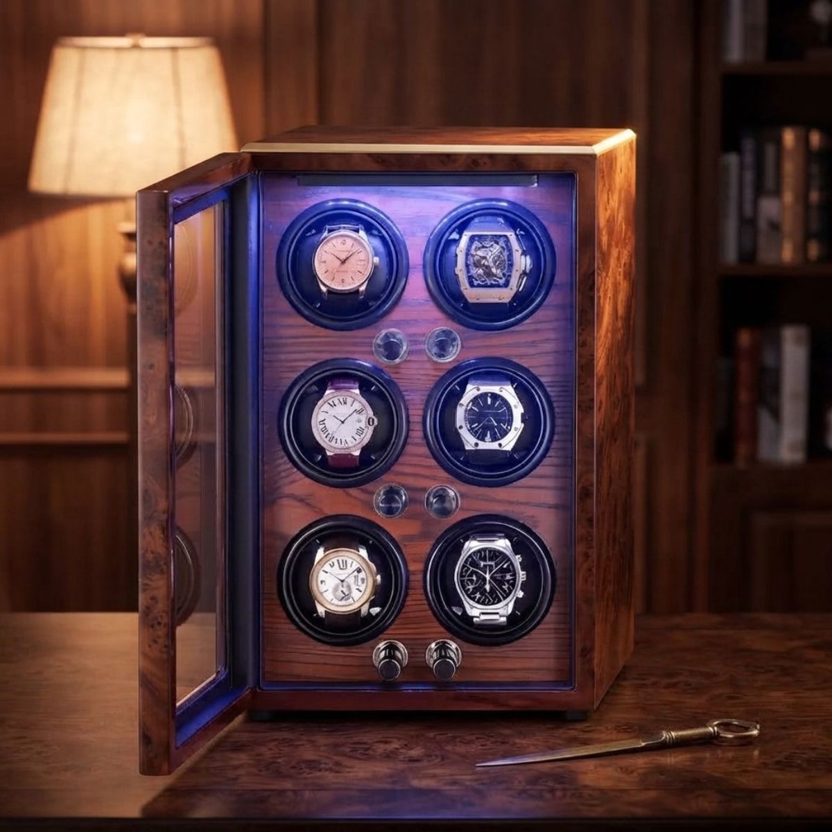 The Thornbury Oak Watch Winder 6 Mdf