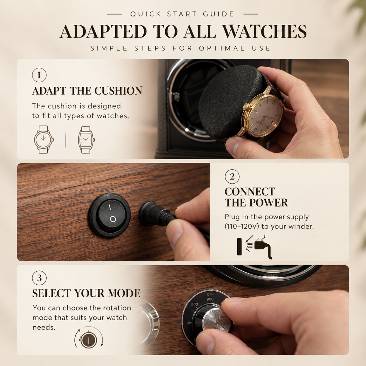 The Thornbury Oak Watch Winder Design