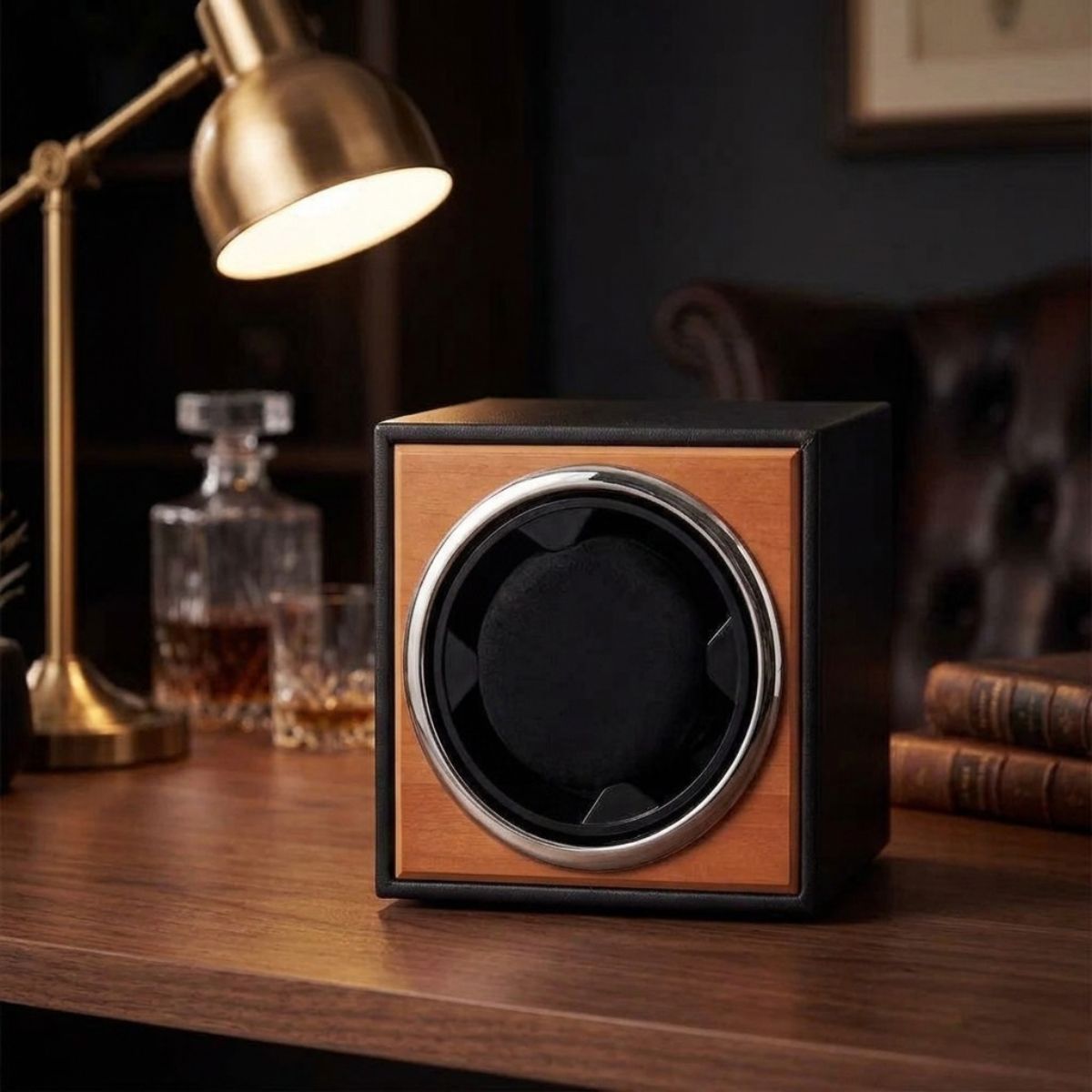 The Balmoral Cube Watch Winder Wood