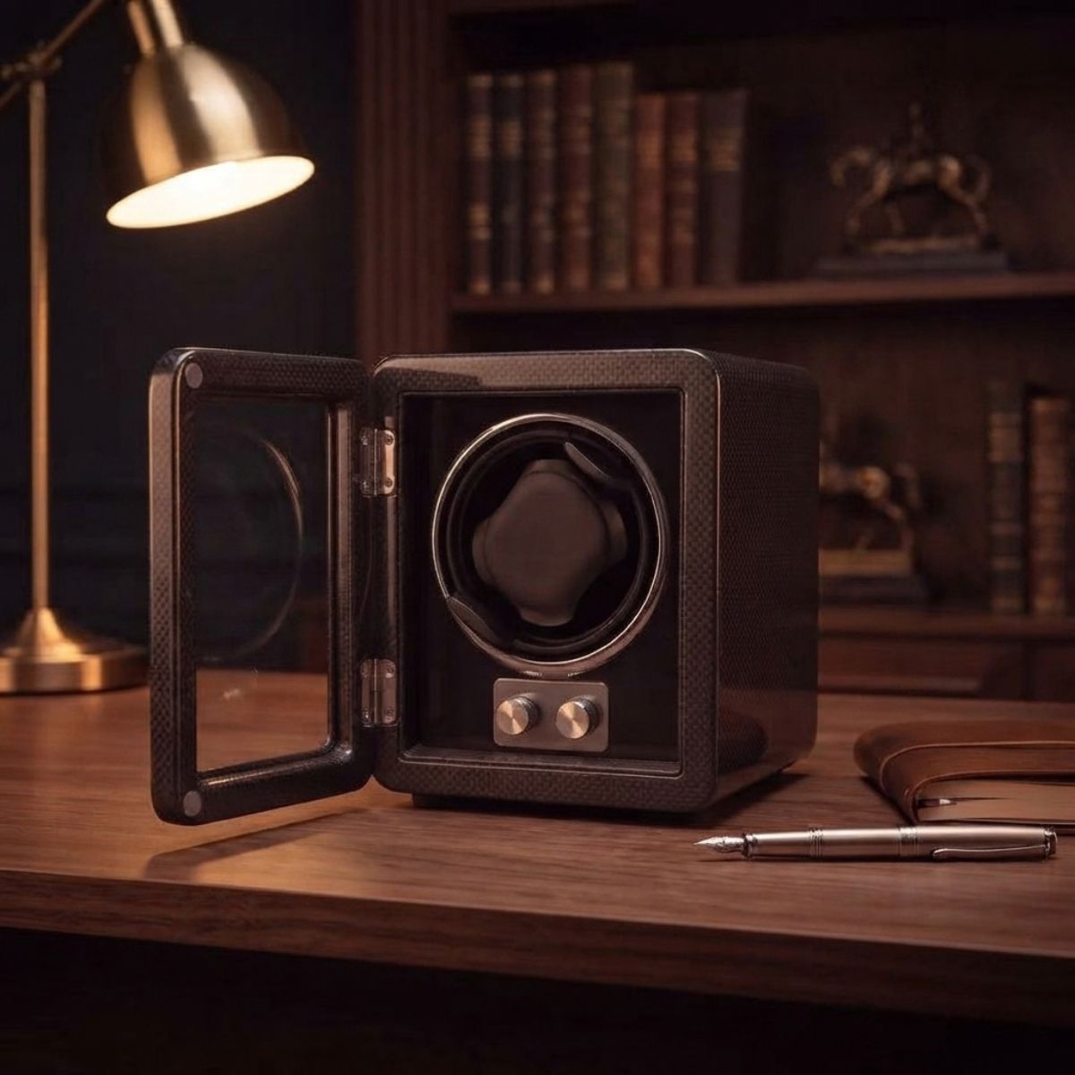 The Chronicle Cube Watch Winder Black Carbon