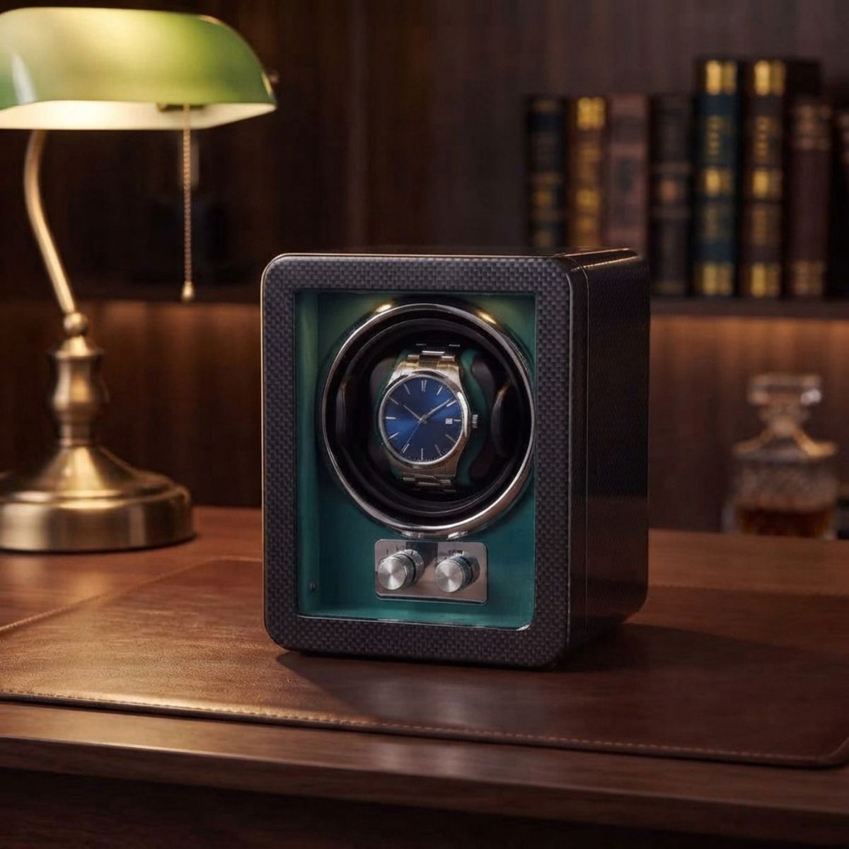 The Chronicle Watch Winder Green Carbon