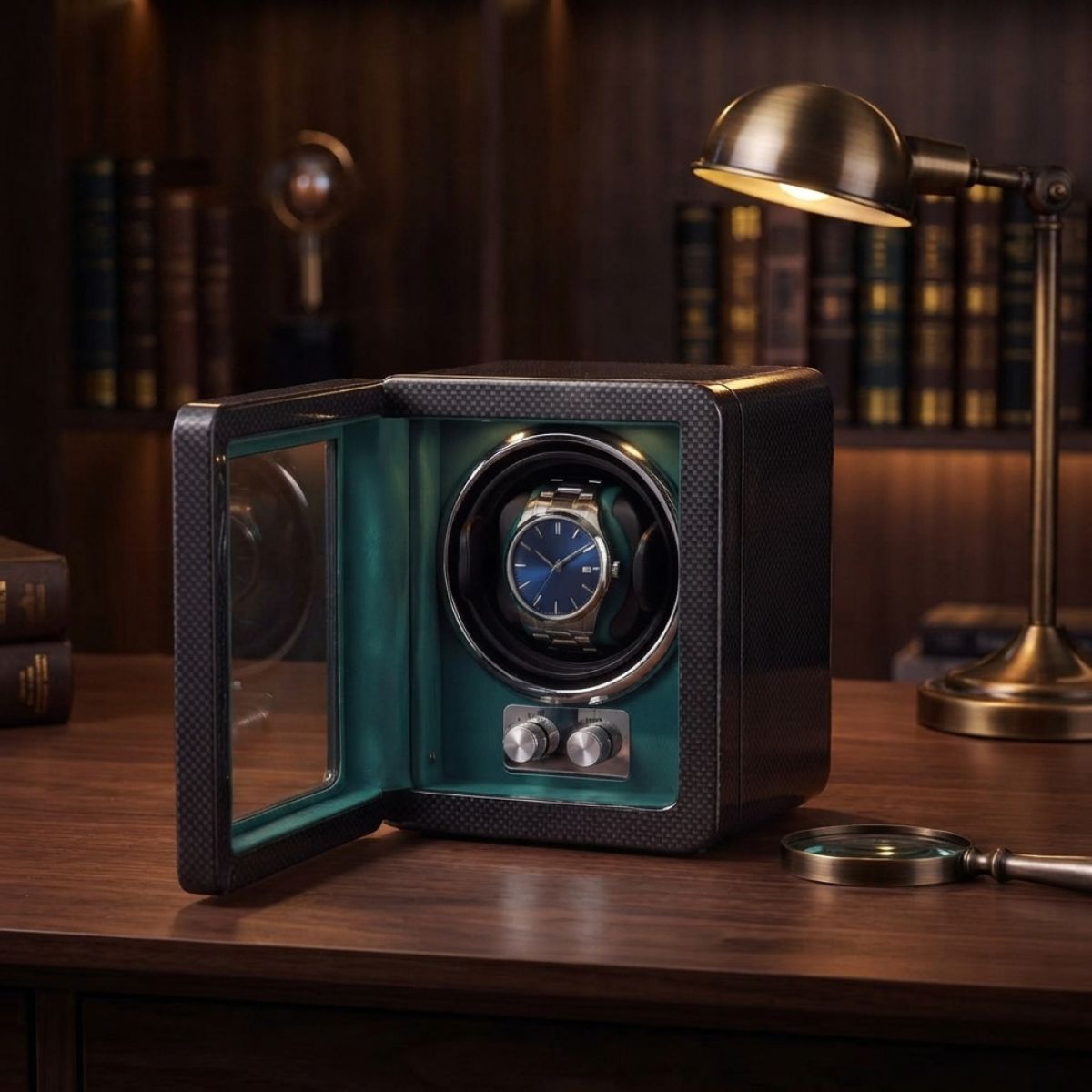 The Chronicle Watch Winder Green Wood