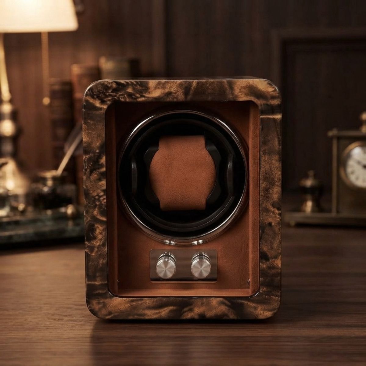 The Chronicle Watch Winder Orange Lacquer