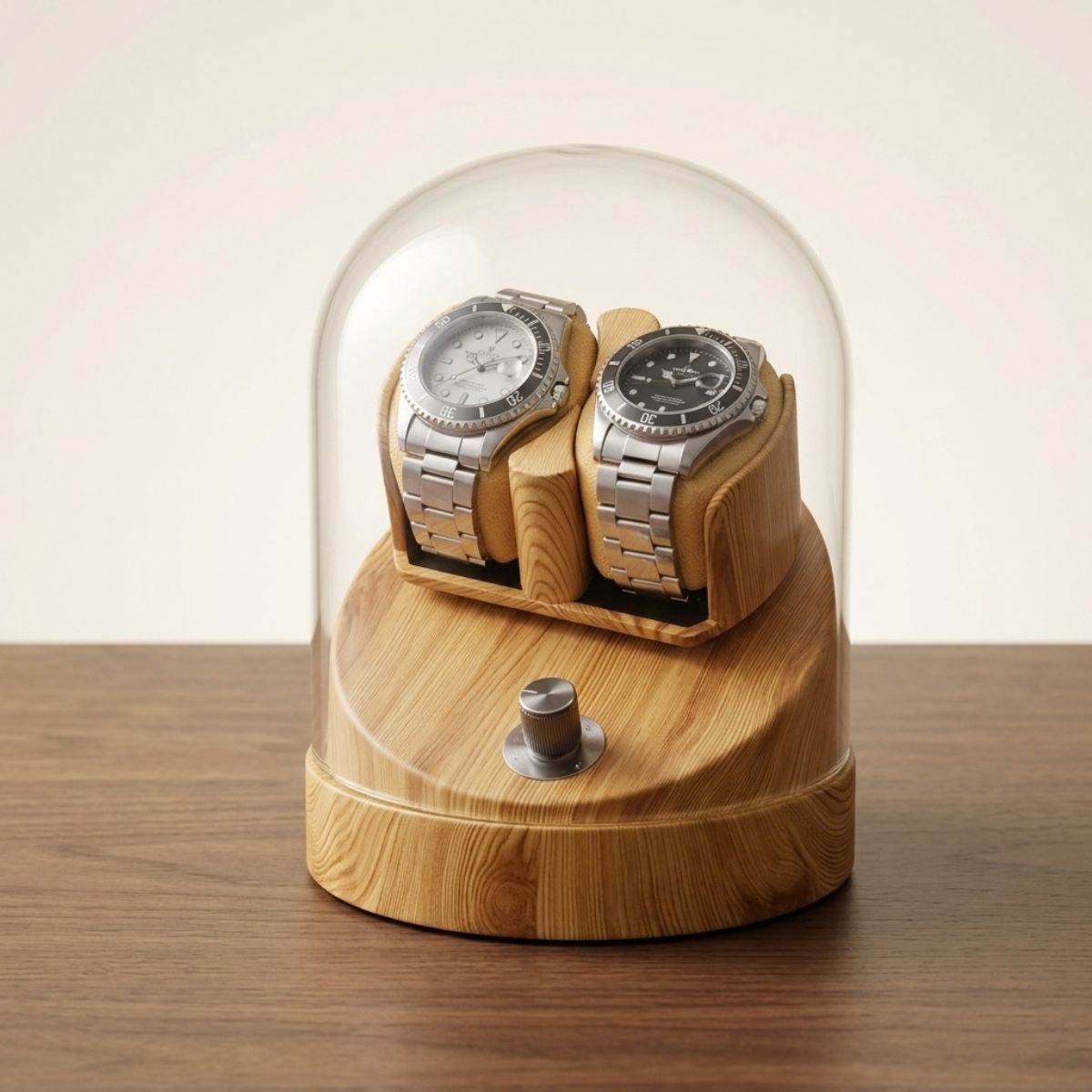 The Crystal Oak Watch Winder Elegant