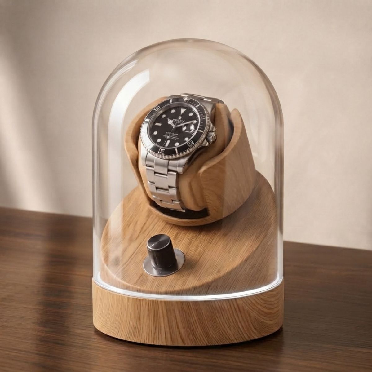 The Crystal Oak Watch Winder