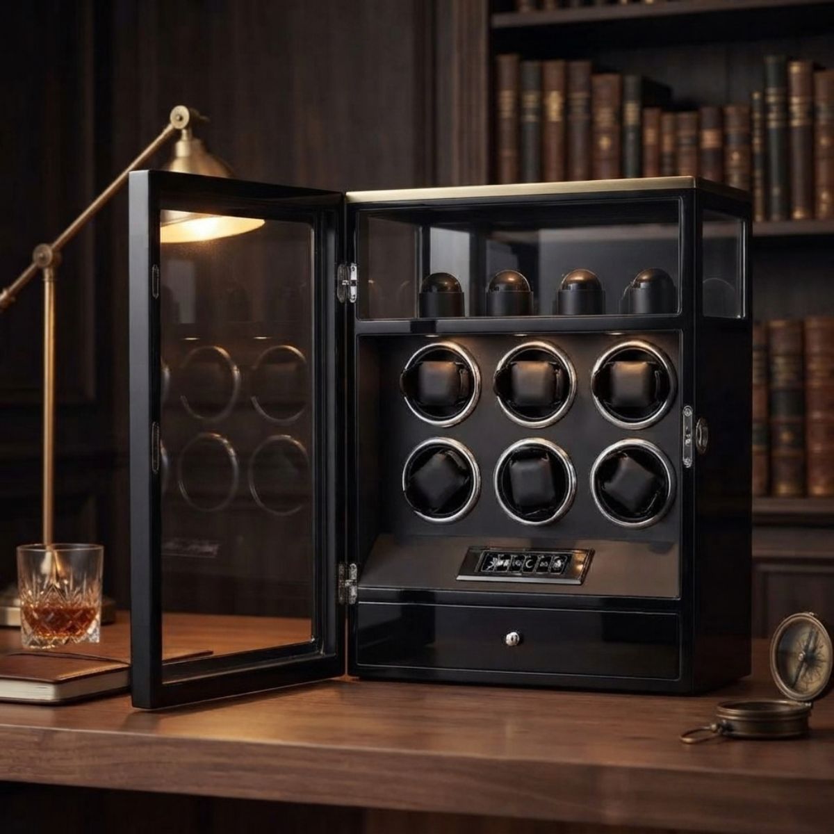 The Guardian Noir Watch Winder 6 Wood