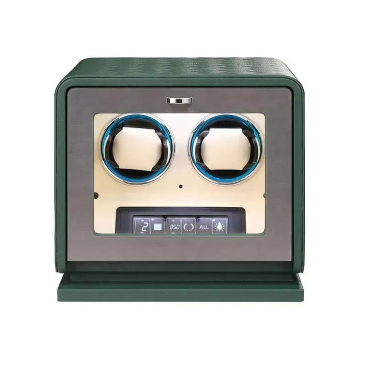 The Highgate Green Double Watch Winder Leather