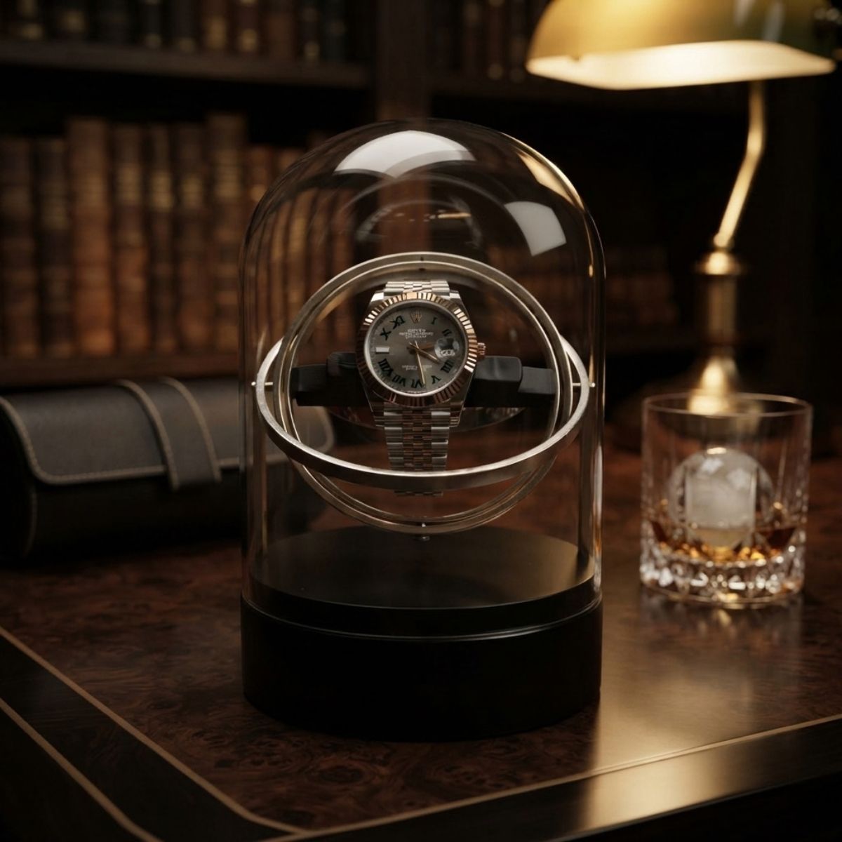 The Meridian Celestial Moonlight Watch Winder Glass