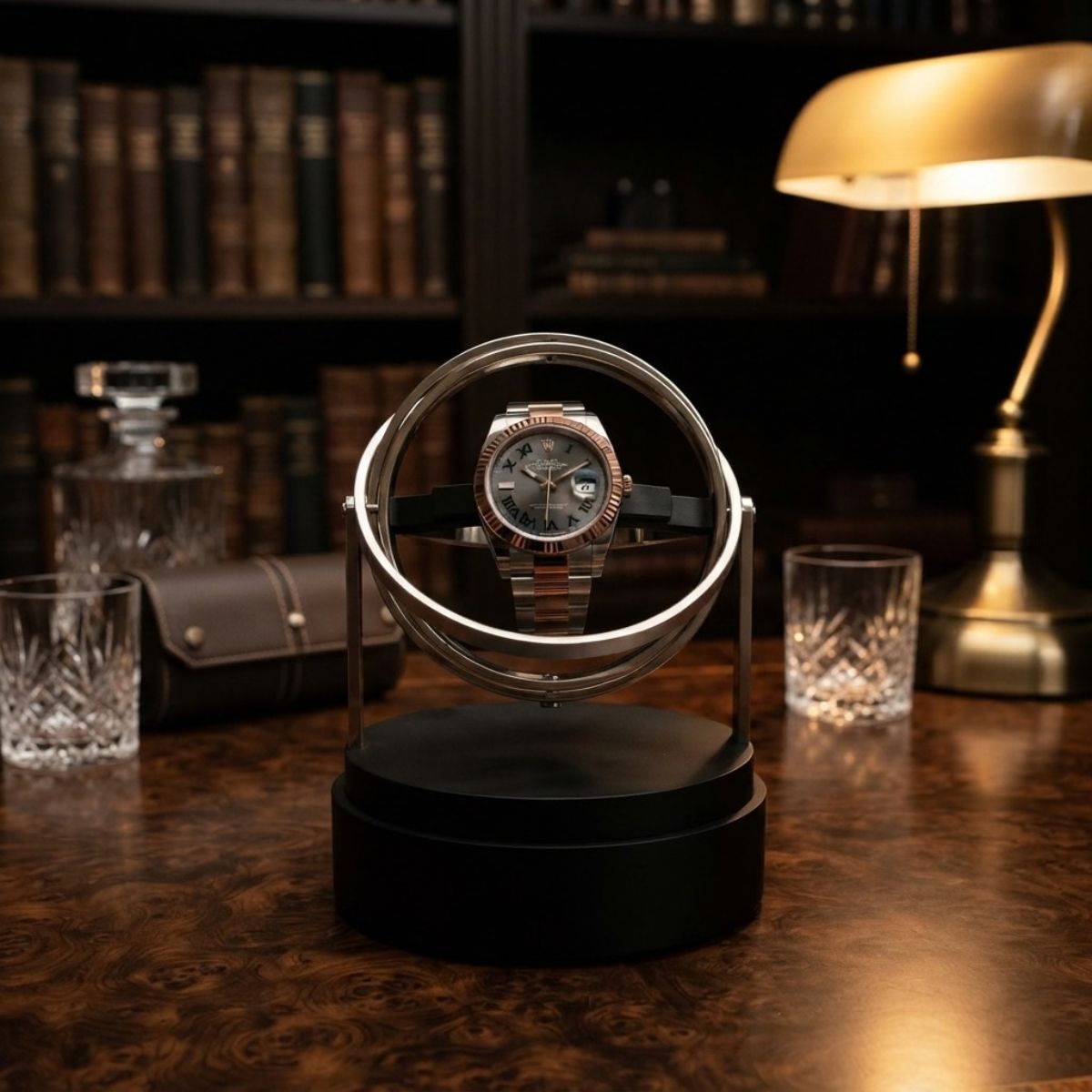 The Meridian Celestial Moonlight Watch Winder Steel