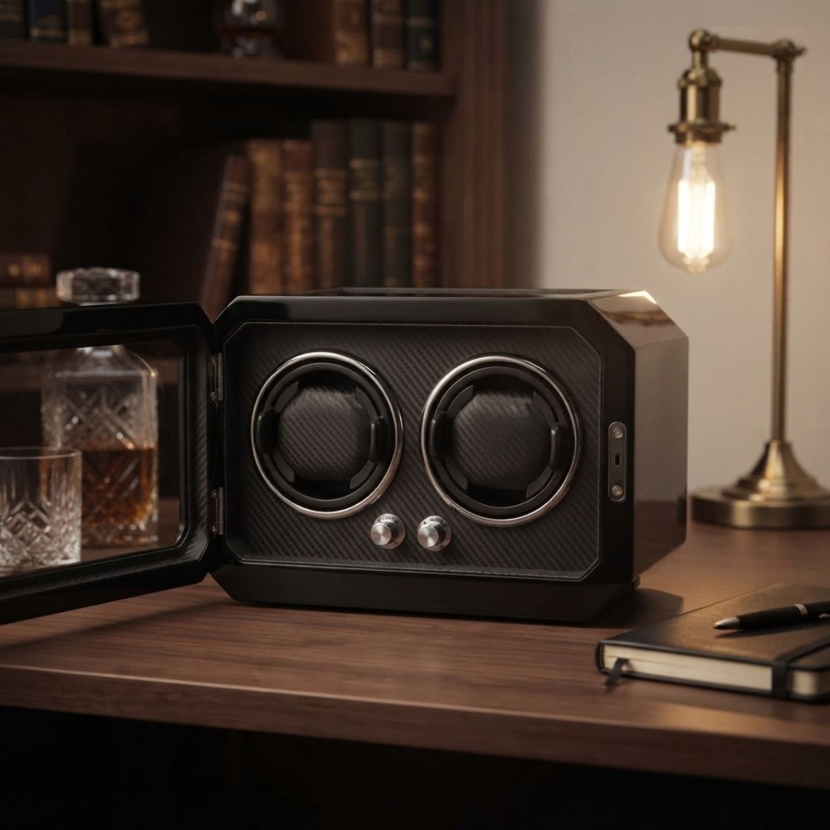 The Pemberton Double Watch Winder Wood