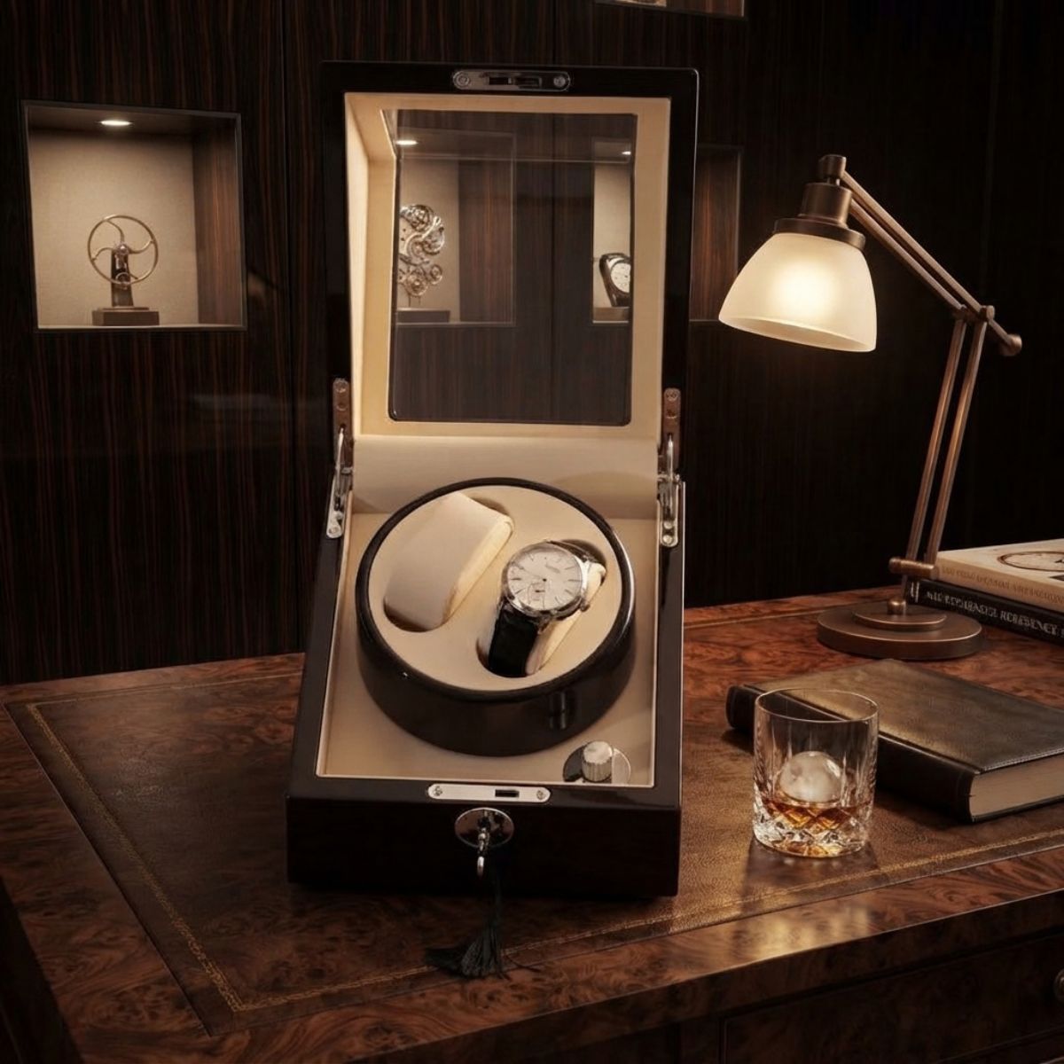 The Sherwood Double Watch Winder Metal