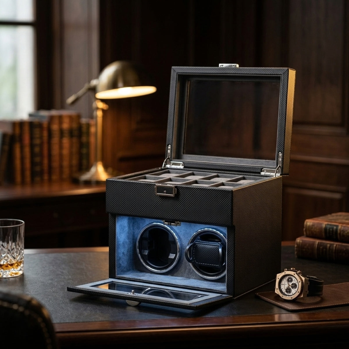 The Tanners Case Watch Winder Detail