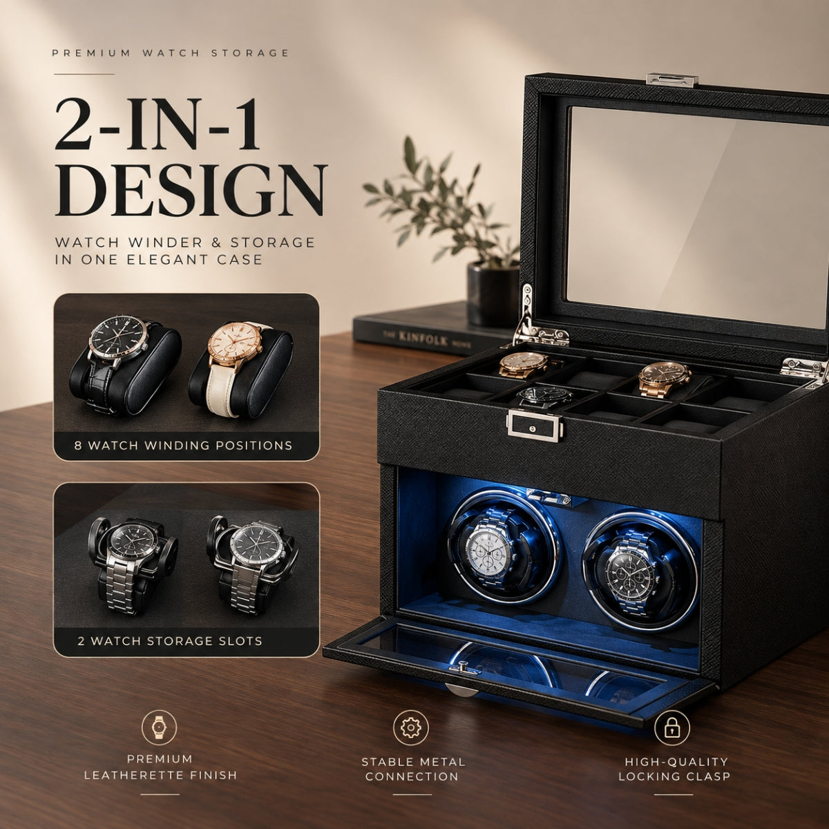 The Tanners Case Watch Winder Faux