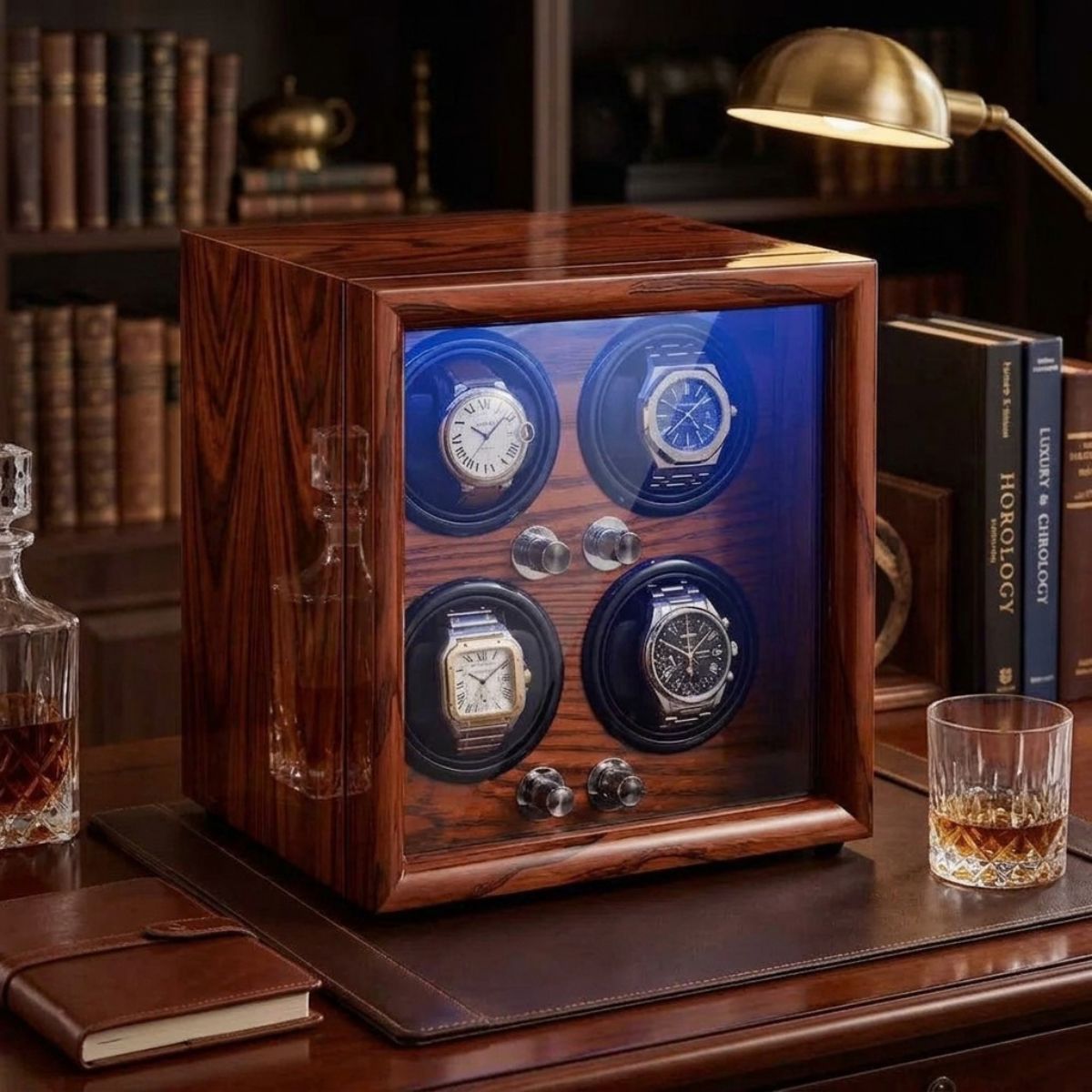 The Thornbury Oak Watch Winder 4 Mdf
