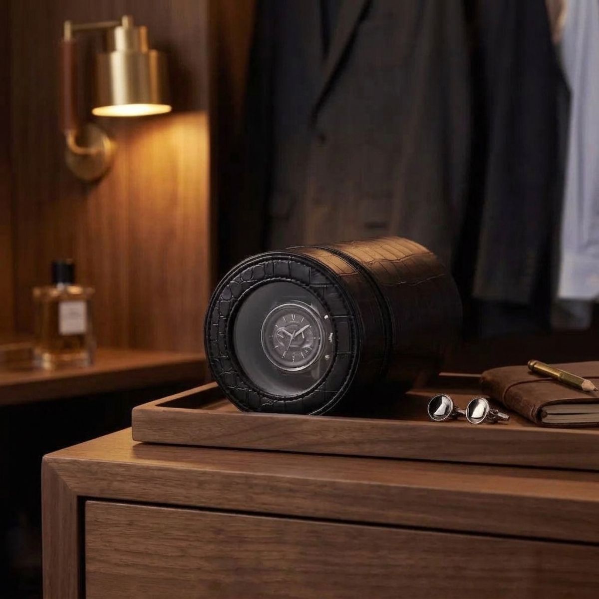 The Wayfarer Pocket Watch Winder Embossed