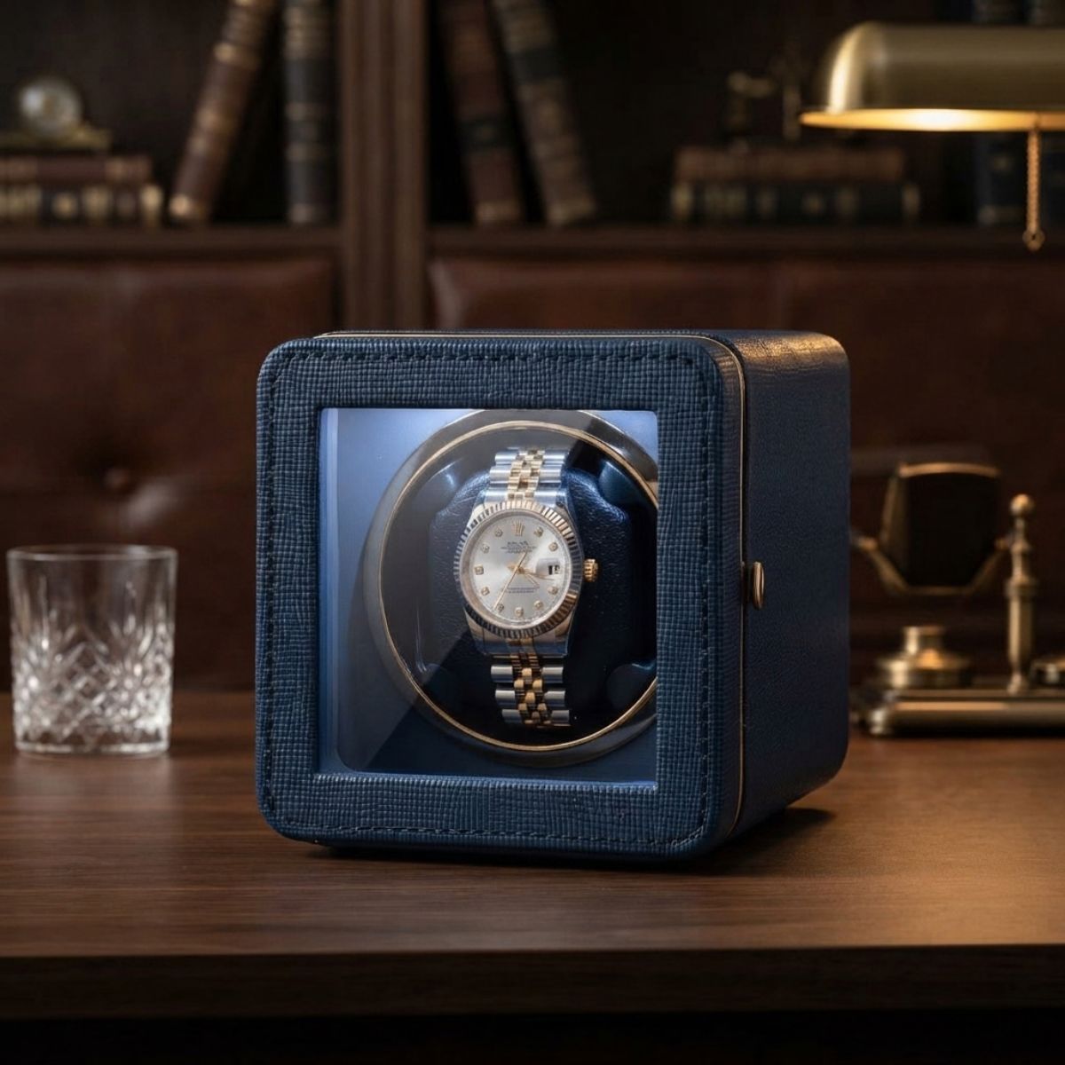 The Windsor Blue Watch Winder Design