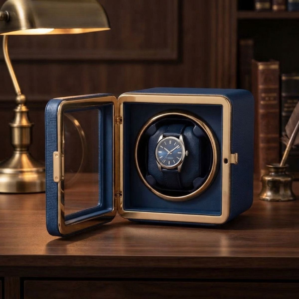 The Windsor Blue Watch Winder Quality